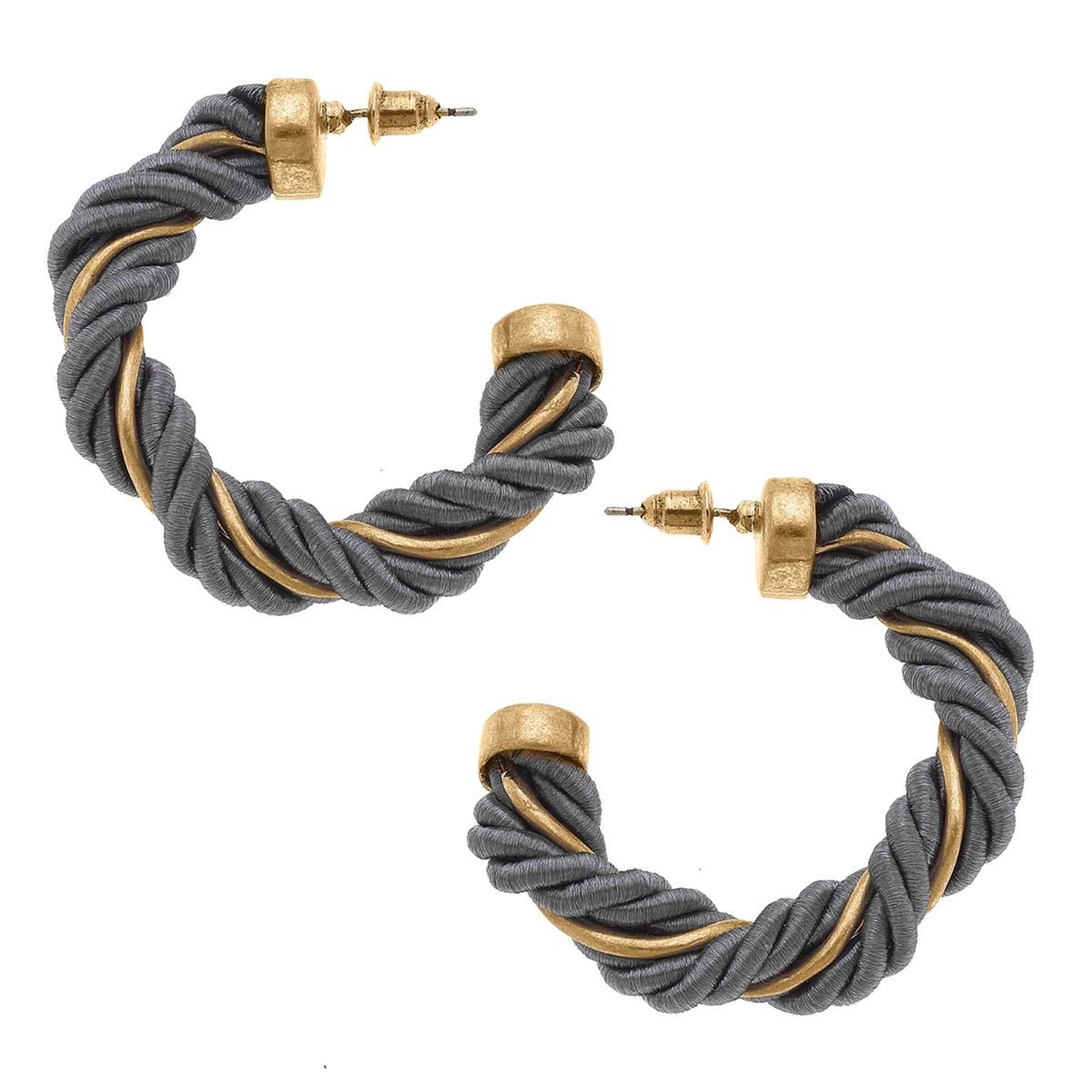 Canvas Tenley Twisted Cord Hoop Earrings