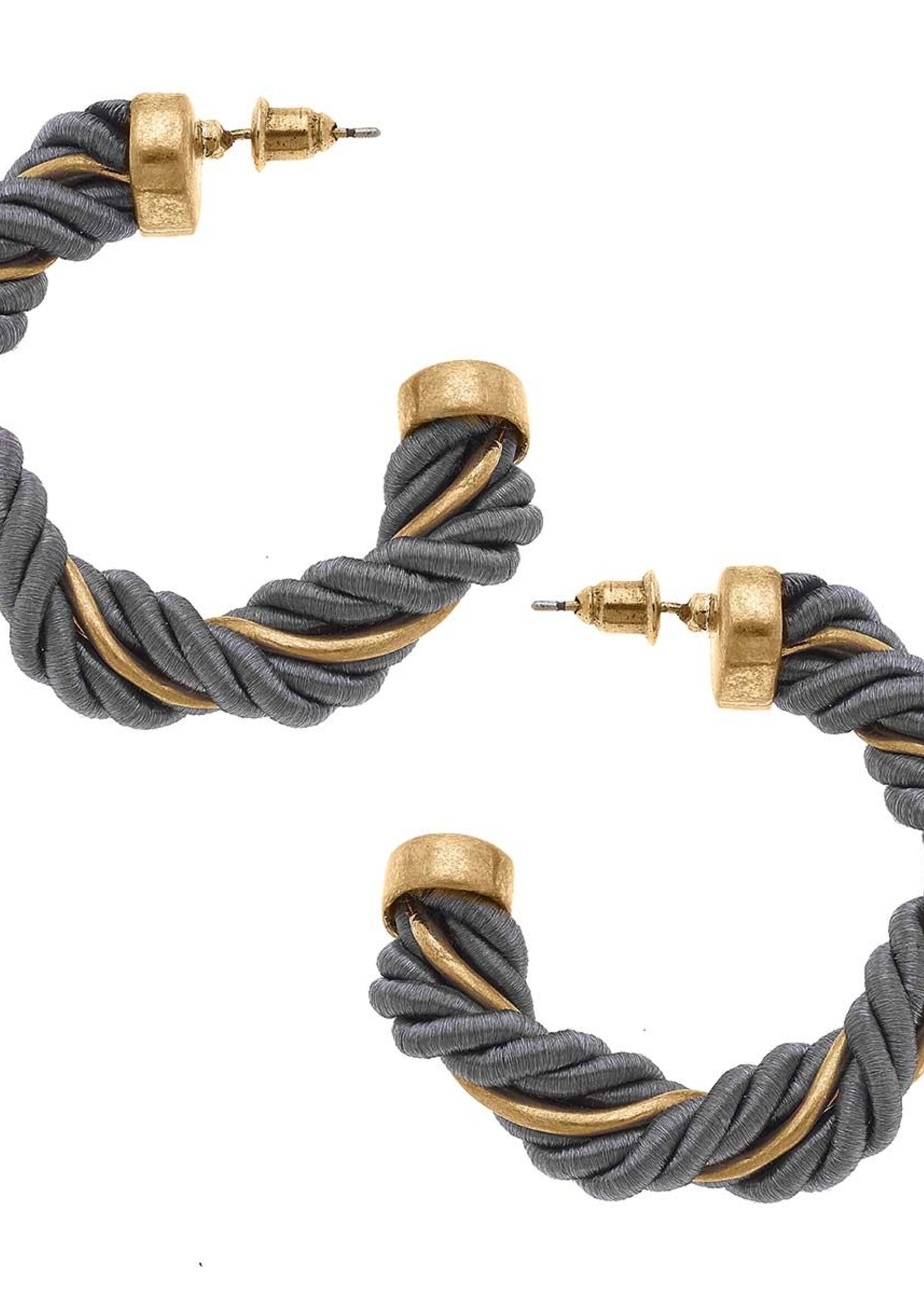 Canvas Tenley Twisted Cord Hoop Earrings