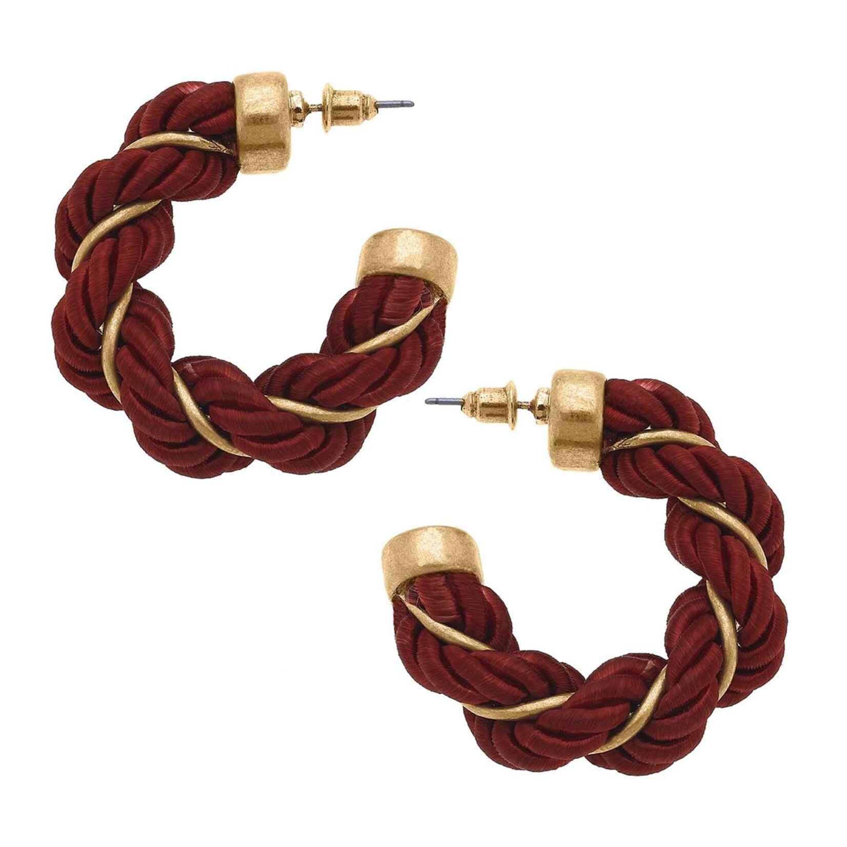 Canvas Tenley Twisted Cord Hoop Earrings