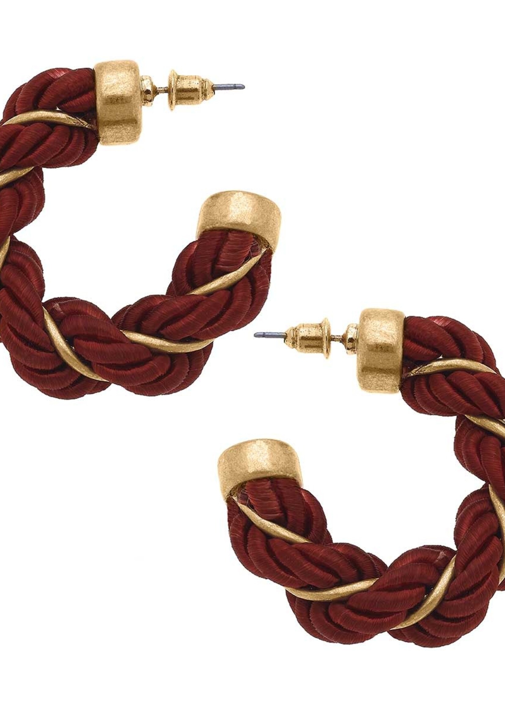 Canvas Tenley Twisted Cord Hoop Earrings