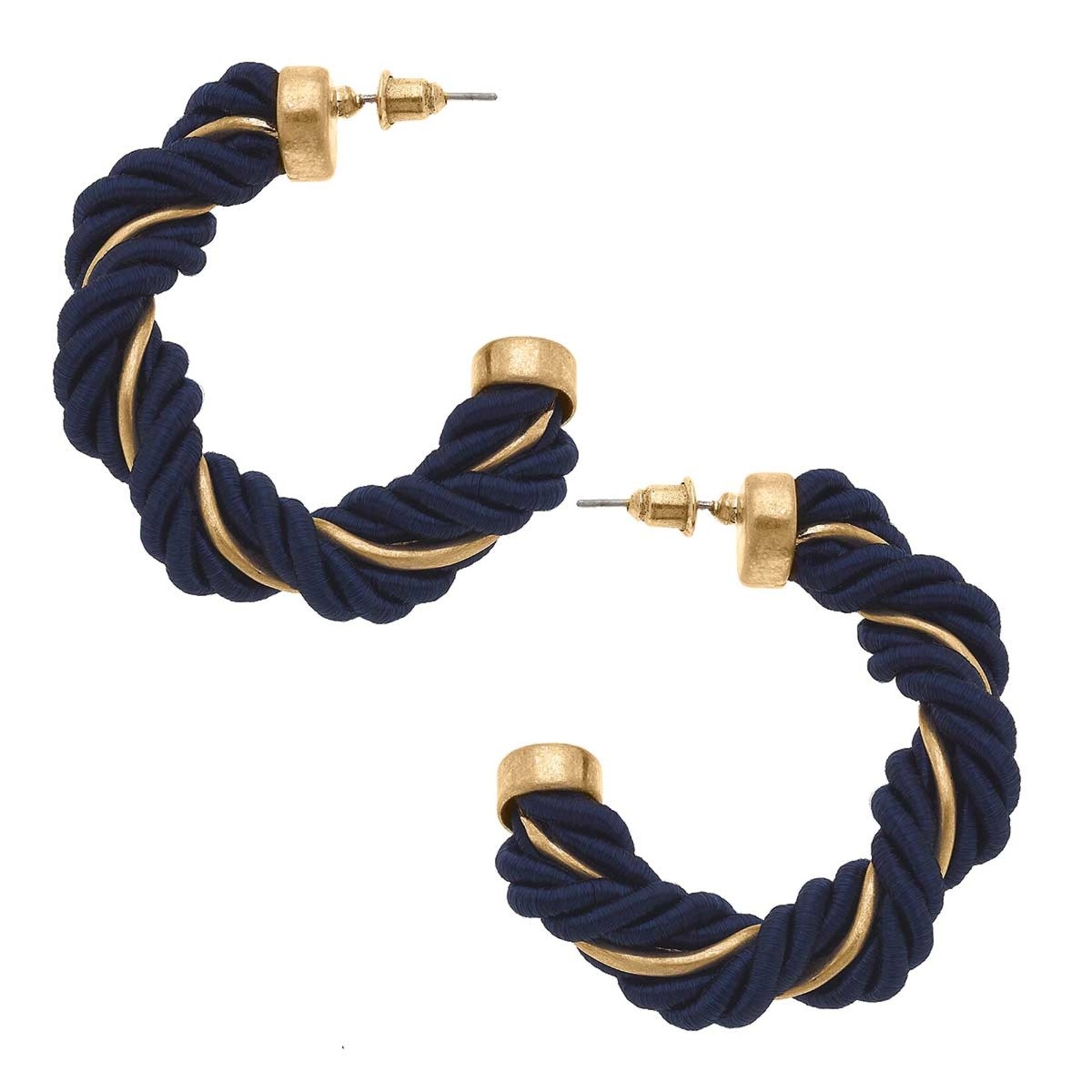 Canvas Tenley Twisted Cord Hoop Earrings