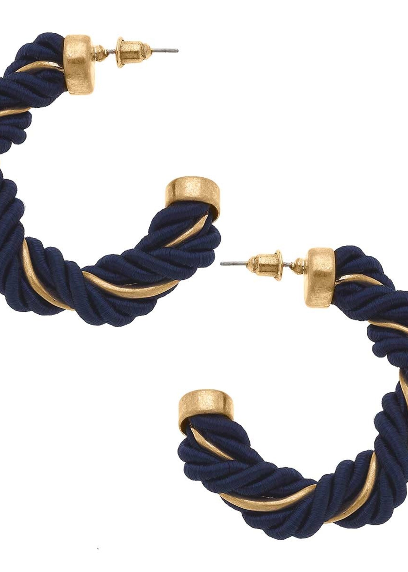 Canvas Tenley Twisted Cord Hoop Earrings