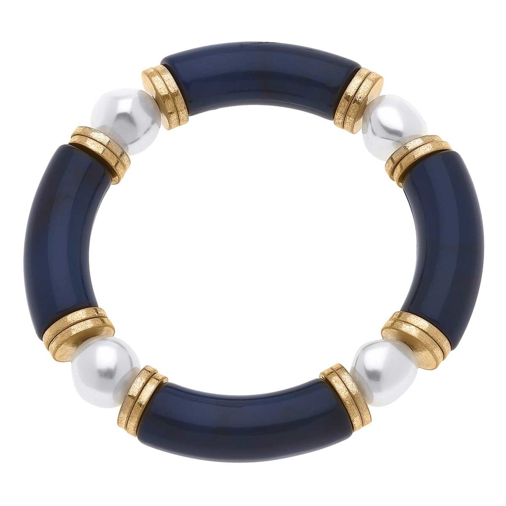 Canvas Greer Resin & Glass Pearl Beaded Bracelet