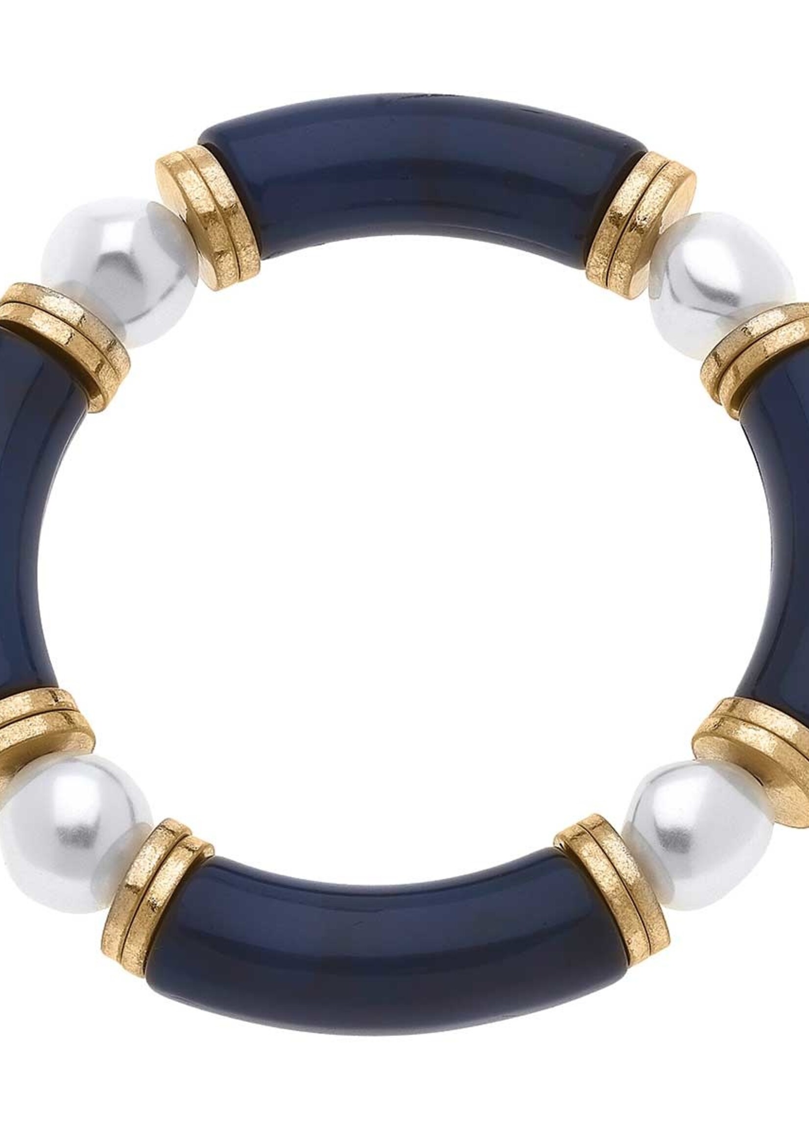 Canvas Greer Resin & Glass Pearl Beaded Bracelet