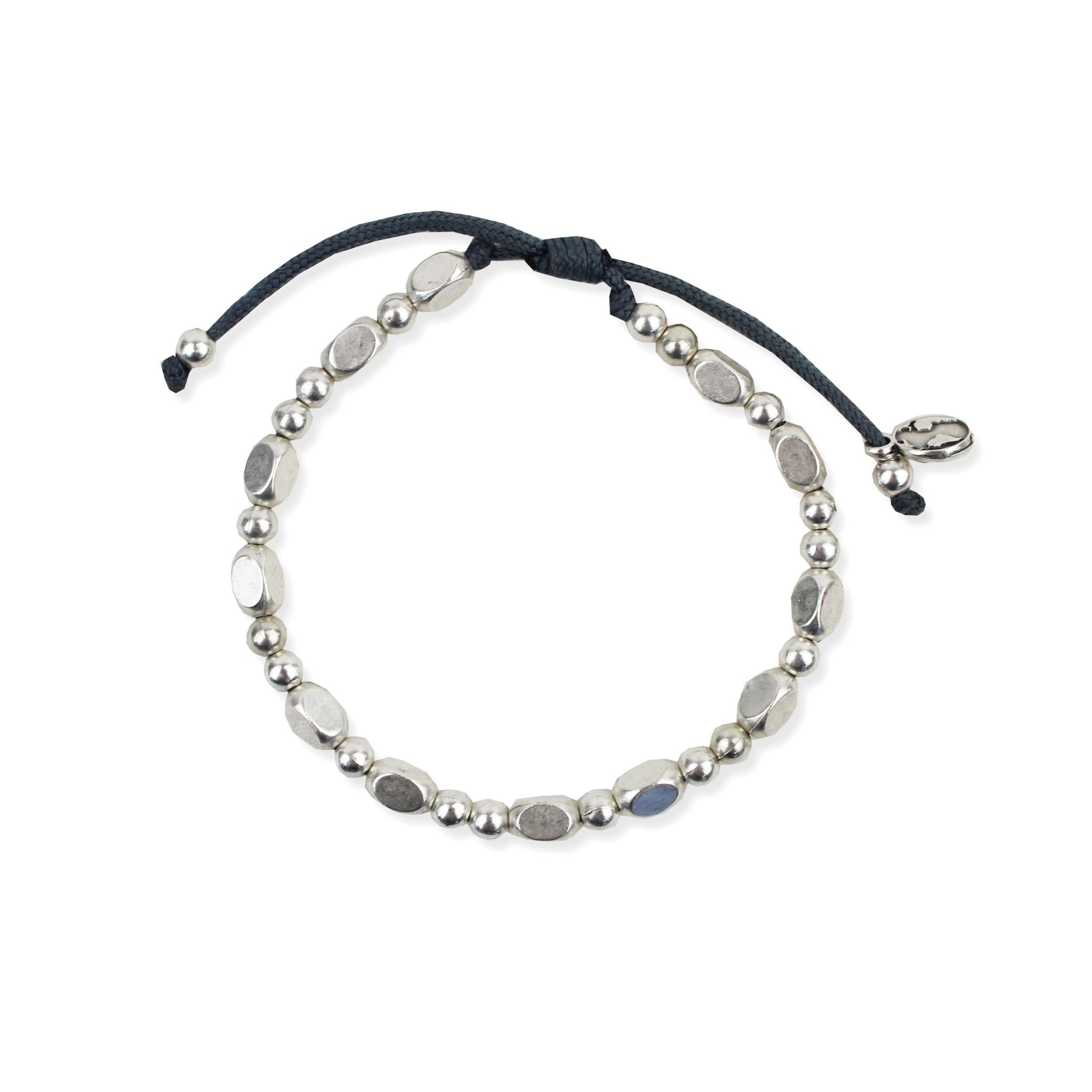 My Saint My Hero Kind Morse Code Bracelet Mix Shape Beads-Silver My Saint My Hero Kind Morse Code Bracelet Mix Shape Beads-Silver