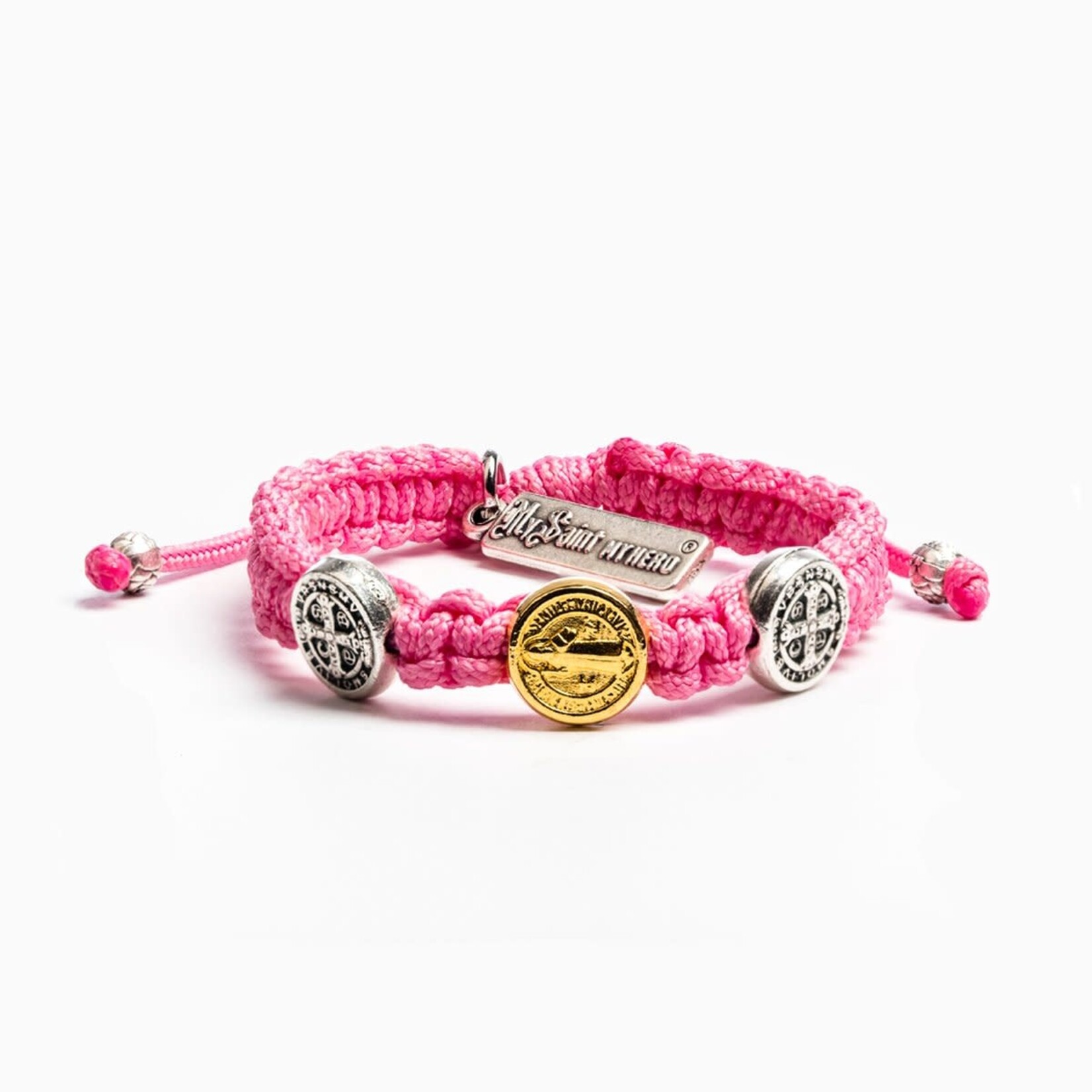 My Saint My Hero Benedictine Blessing Bracelet for Kids Mixed-Pink