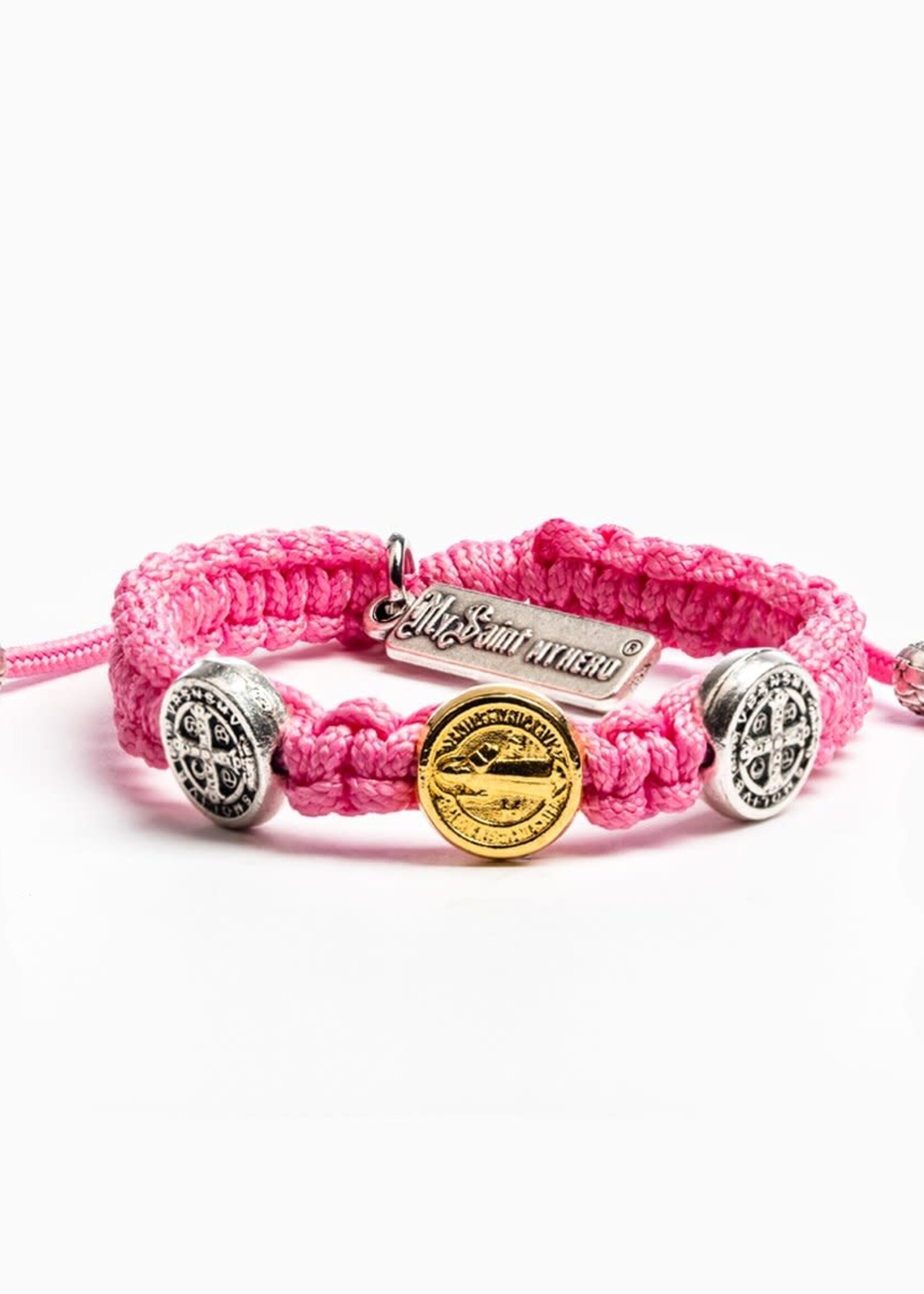 My Saint My Hero Benedictine Blessing Bracelet for Kids Mixed-Pink