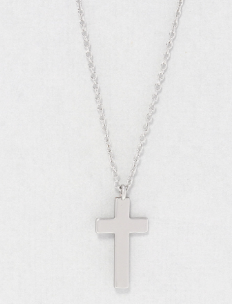 Cool And Interesting Silver Dainty Charm Cross Necklace
