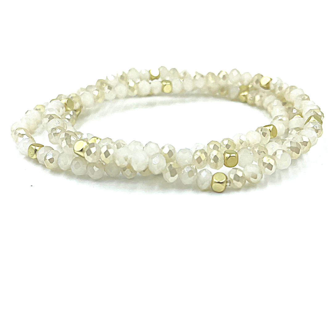 Erin Gray Winter White stack bracelet No.2