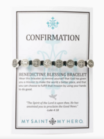 My Saint My Hero Confirmation Blessing Bracelet Black