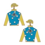 Canvas Quinn Enamel Jockey Earrings in Blue & Yellow