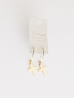 Leslie Curtis Jewelry Mallory Plated Gold Hoops Earrings