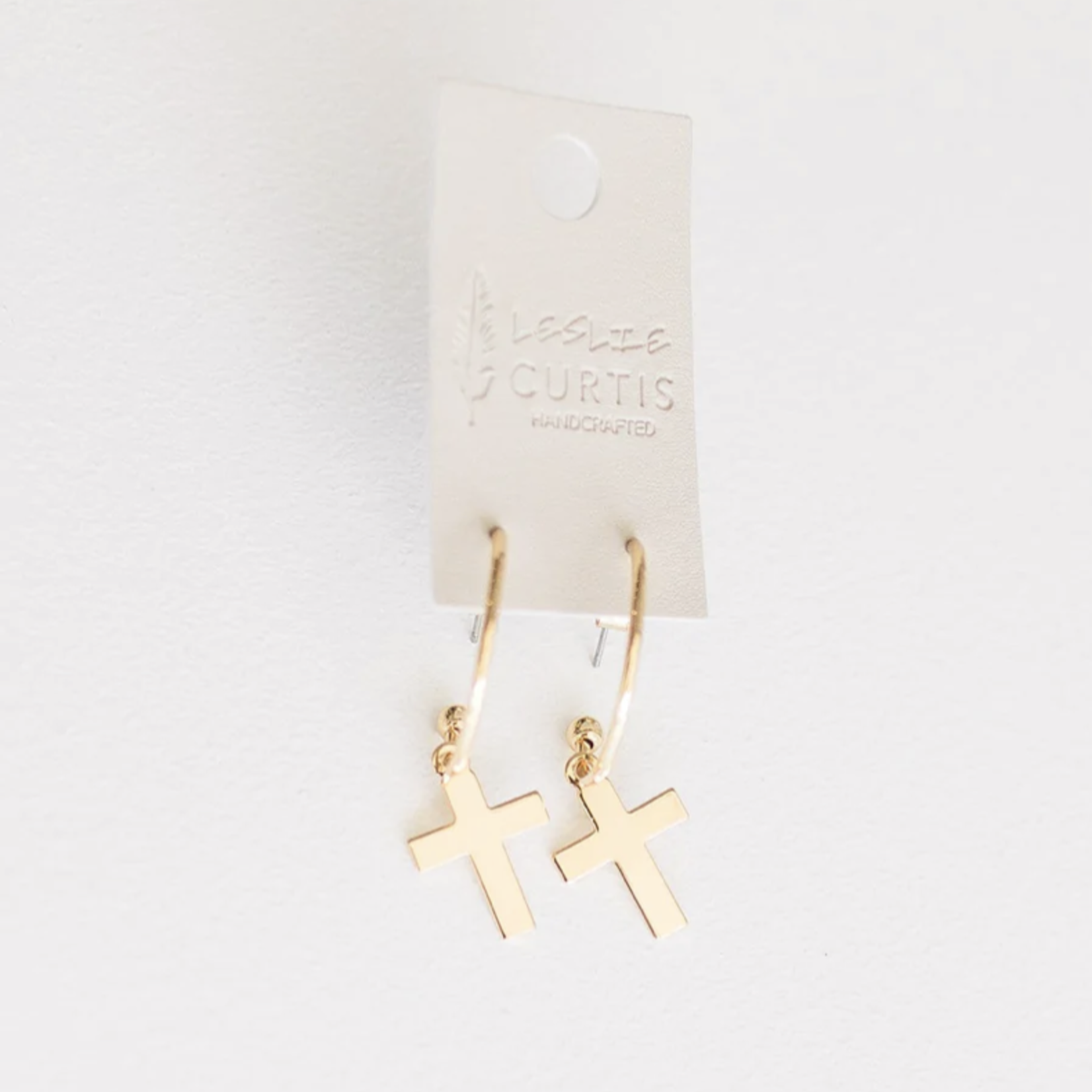 Leslie Curtis Jewelry Mallory Plated Gold Hoops Earrings