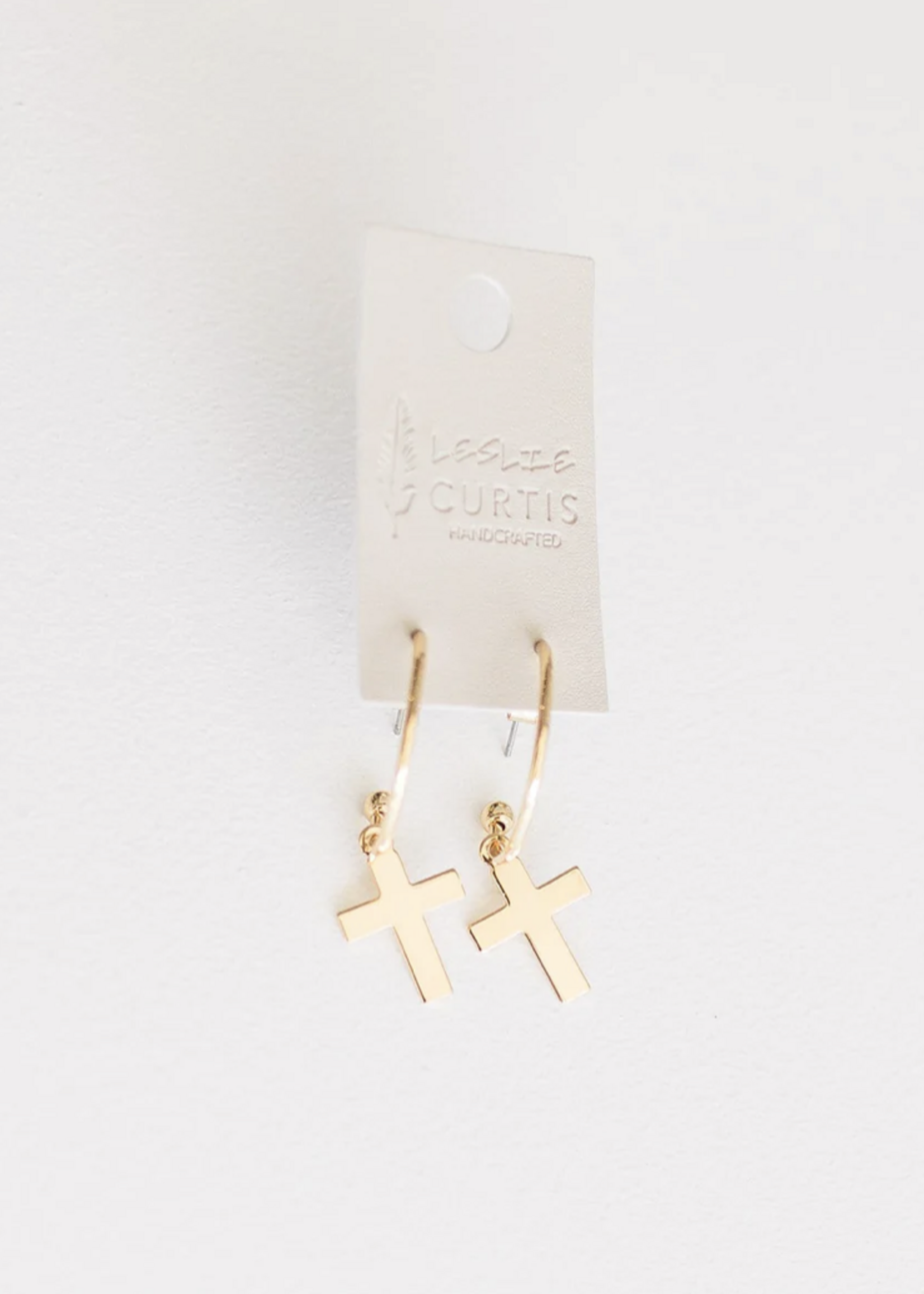 Leslie Curtis Jewelry Mallory Plated Gold Hoops Earrings