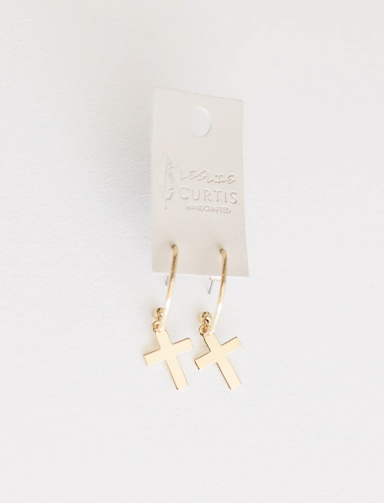 Leslie Curtis Jewelry Mallory Plated Gold Hoops Earrings Leslie Curtis Jewelry Mallory Plated Gold Hoops Earrings
