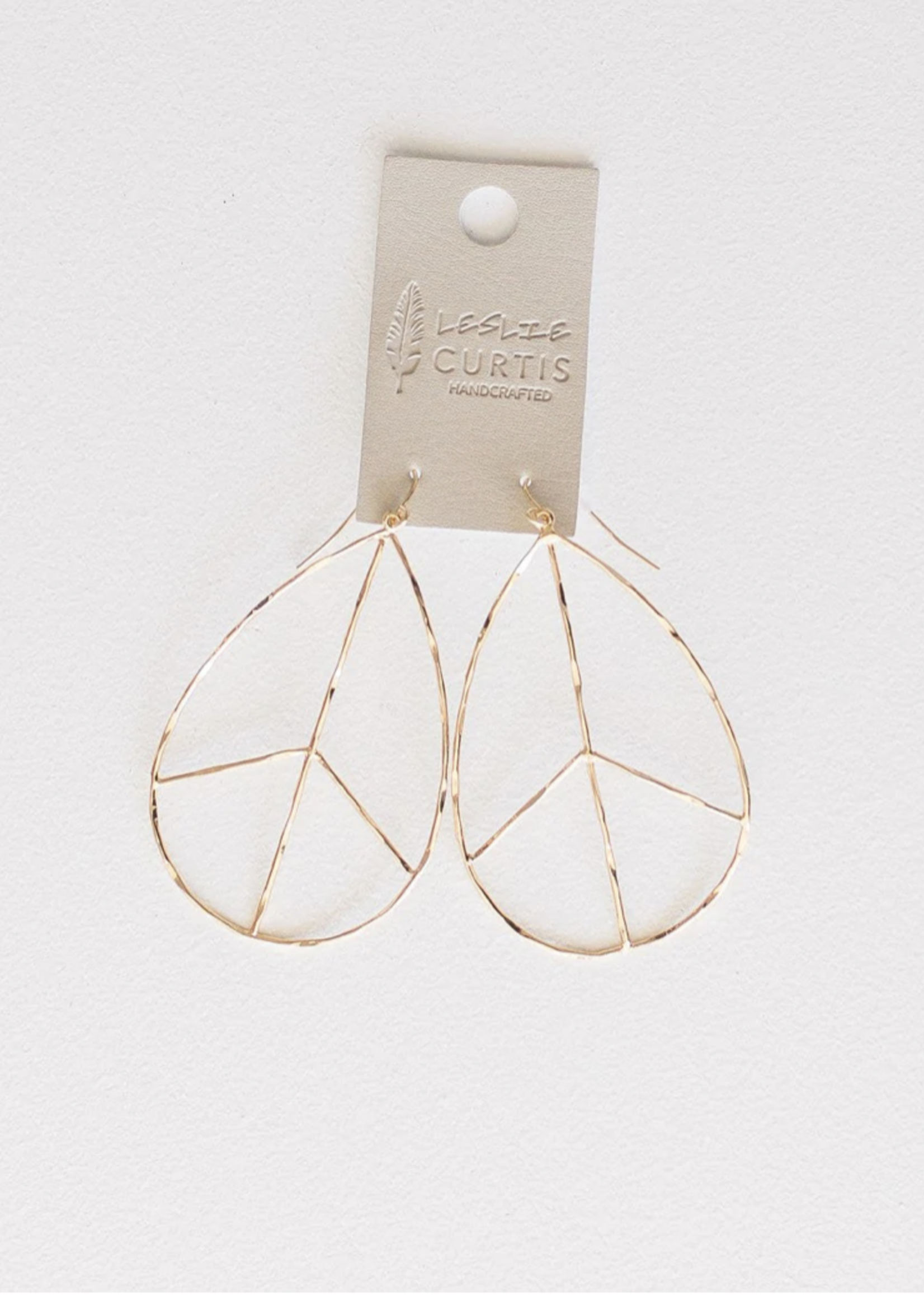 Leslie Curtis Jewelry Lilah Peace Gold Plated Earring