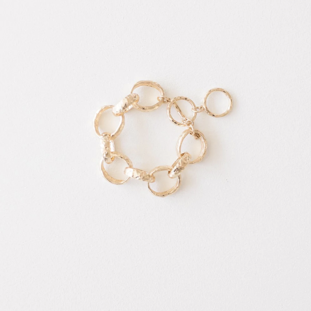 Leslie Curtis Jewelry Georgann Hammered Gold Chunky Bracelet Gold Leslie Curtis Jewelry Georgann Hammered Gold Chunky Bracelet Gold