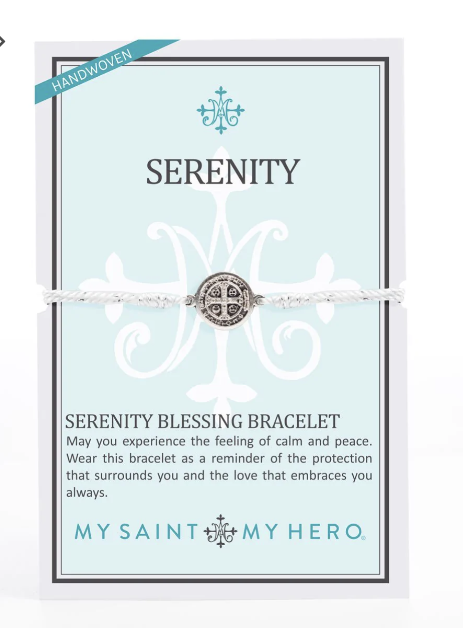 My Saint My Hero Serenity Blessing Bracelet Metallic Silver