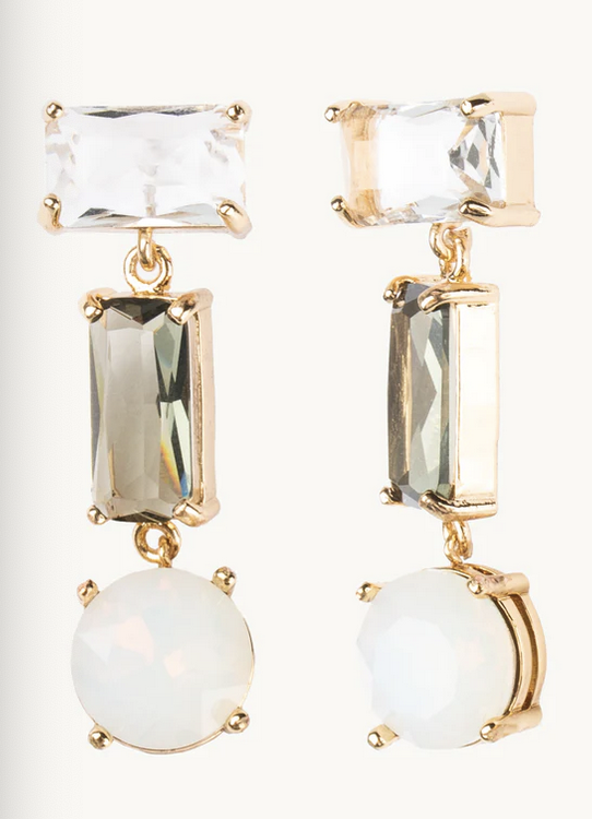 Violet & Brooks Cleo Crystal Drop Earrings Smoke Violet & Brooks Cleo Crystal Drop Earrings Smoke