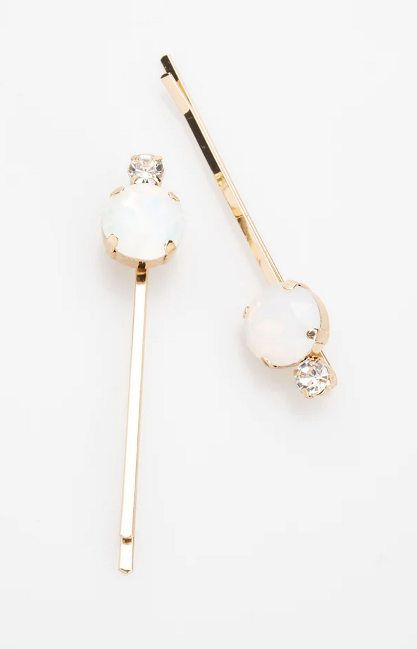 Violet & Brooks Aurora Crystal Bobby Pair Opal Violet & Brooks Aurora Crystal Bobby Pair Opal