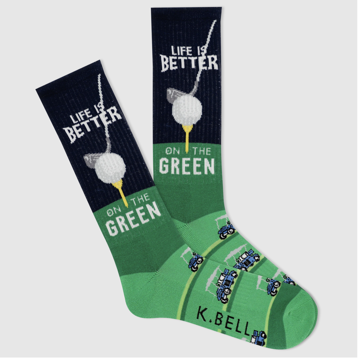 K. Bell Better on Green Active Crew Navy K. Bell Better on Green Active Crew Navy