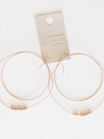 Leslie Curtis Jewelry Sissy Double Hoop Gold Accent Beads 2.5"