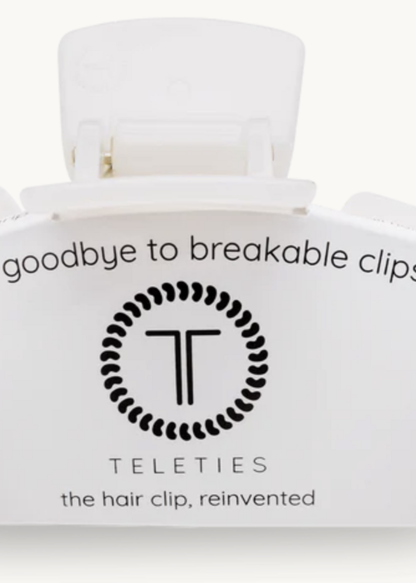 Teleties Coconut White Hair Clip - Large