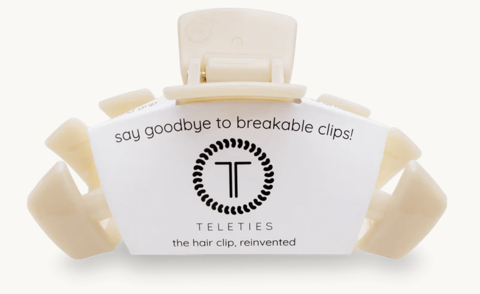 Teleties Almond Beige Hair Clip - Large