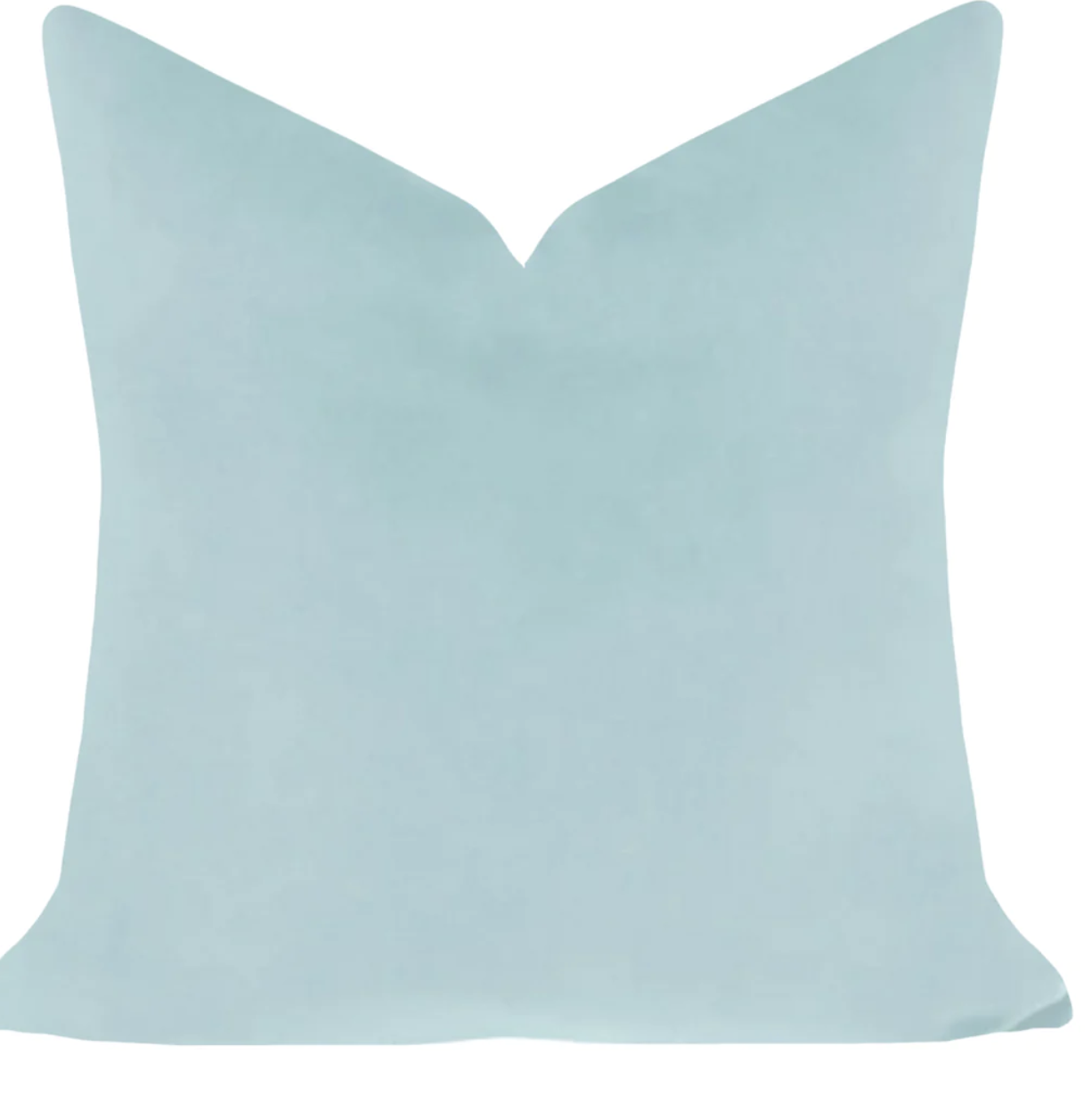 Laura Park Spa Blue 22x22 Solid Velvet Pillow