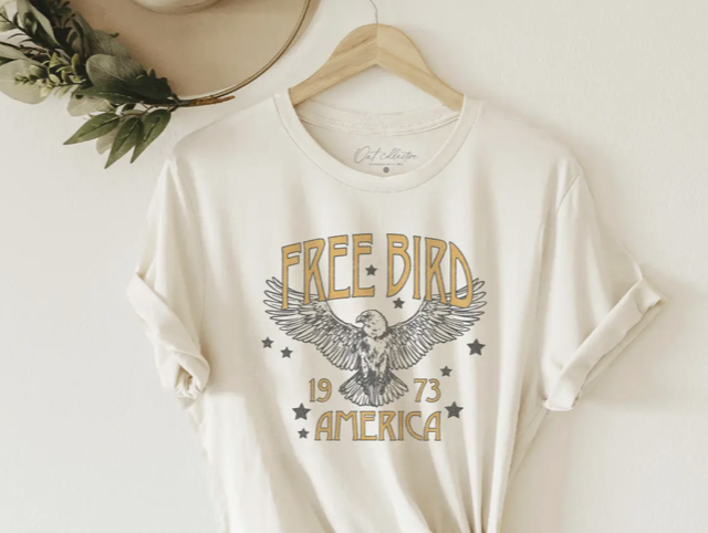 Oat Collective Free Bird America T-Shirt Medium
