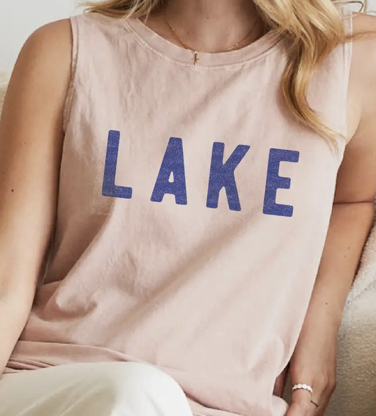 Oat Collective LAKE Tank Top (Soft Pink) Small Oat Collective LAKE Tank Top (Soft Pink) Small