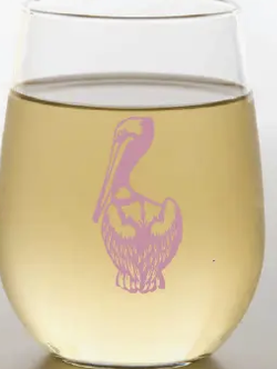 Pink Pelican Shatterproof Wine Glass