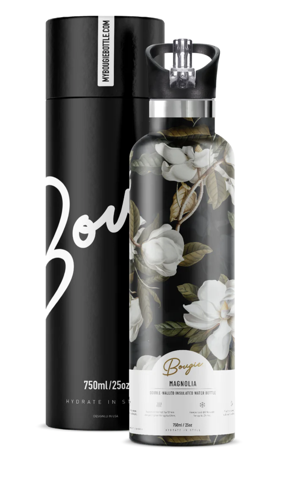 My Bougie Bottle 25oz Insulated Water Bottle - Magnolia