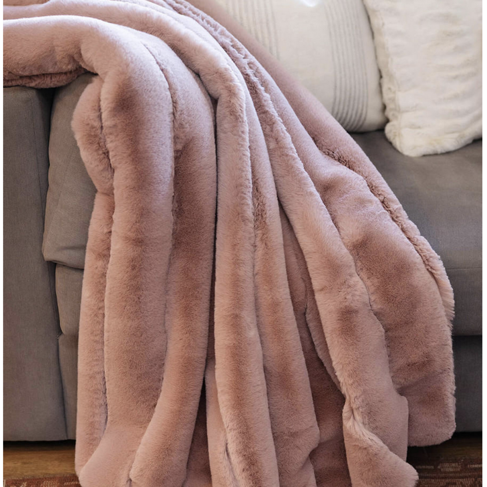 Donna Salyers Fabulous Furs Posh Throw - Rosewood
