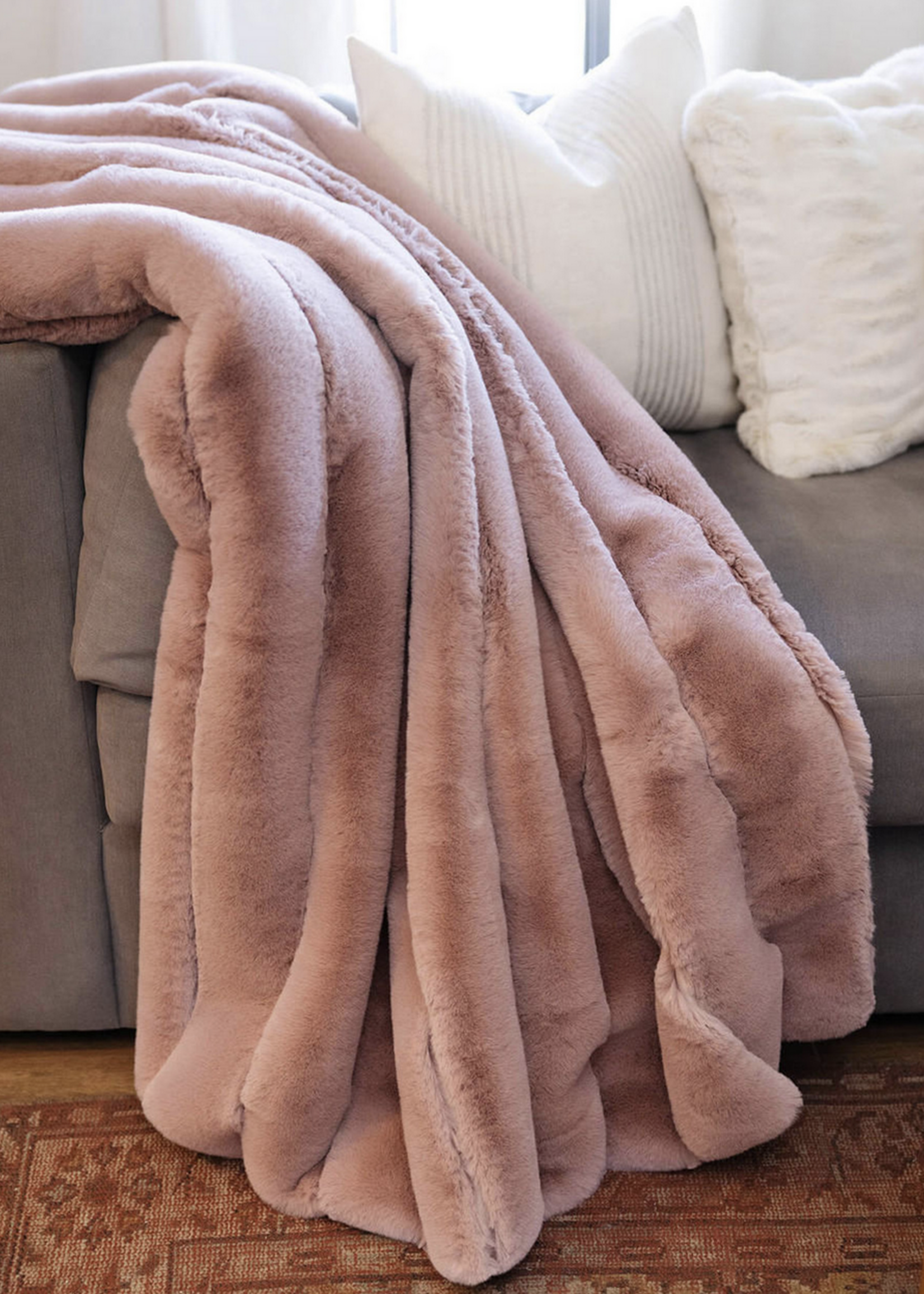 Donna Salyers Fabulous Furs Posh Throw - Rosewood