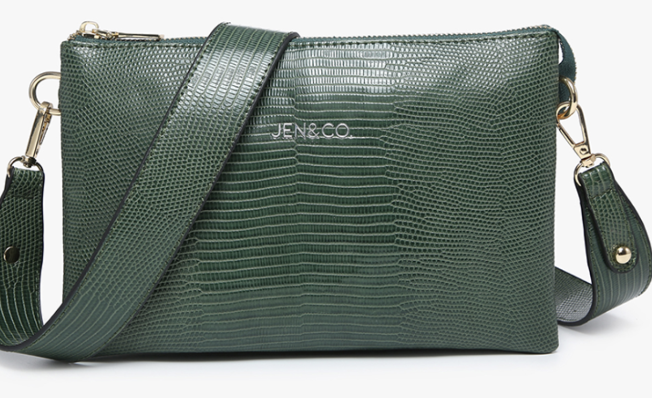 Jen and Co Izzy Lizard Crossbody - Green Jen and Co Izzy Lizard Crossbody - Green