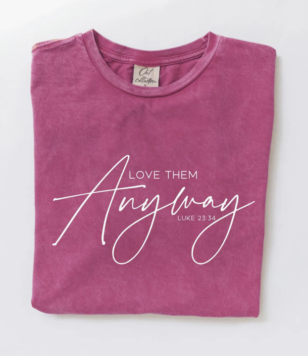Oat Collective "Love Them Anyway" Fuchsia - XL