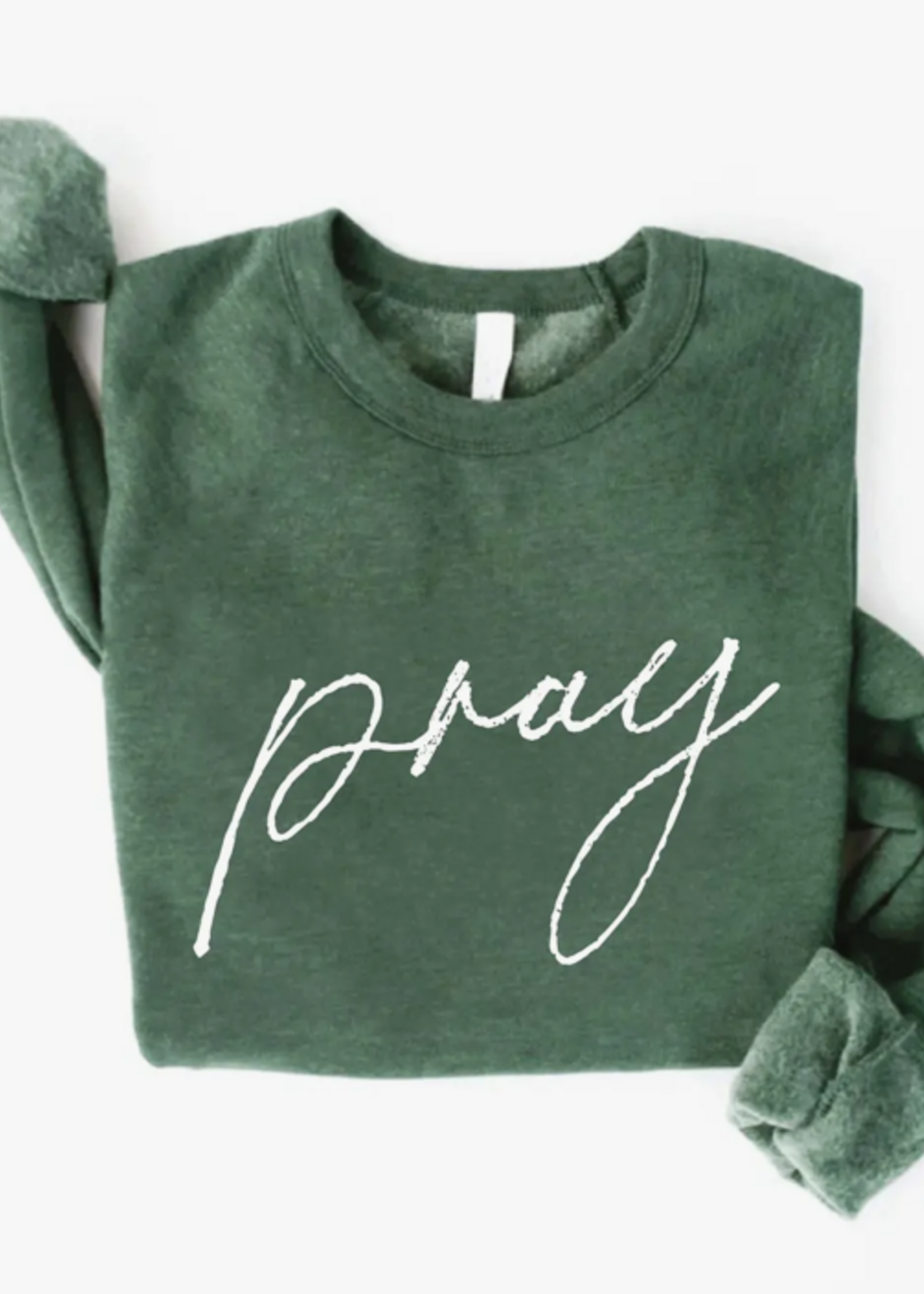 Oat Collective "Pray" Sweatshirt, Forest - XL
