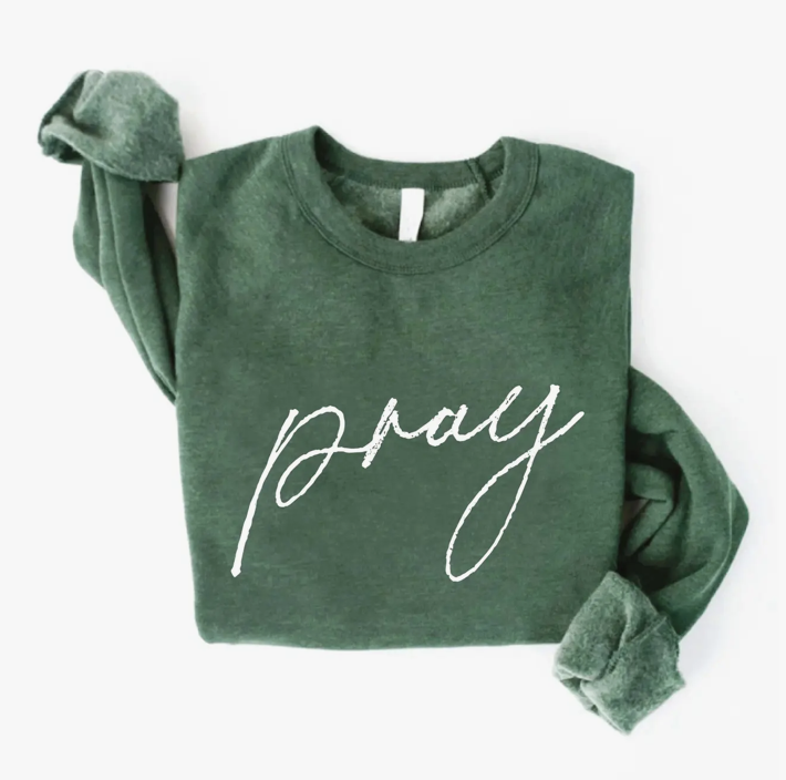 Oat Collective "Pray" Sweatshirt, Forest - XL Oat Collective "Pray" Sweatshirt, Forest - XL