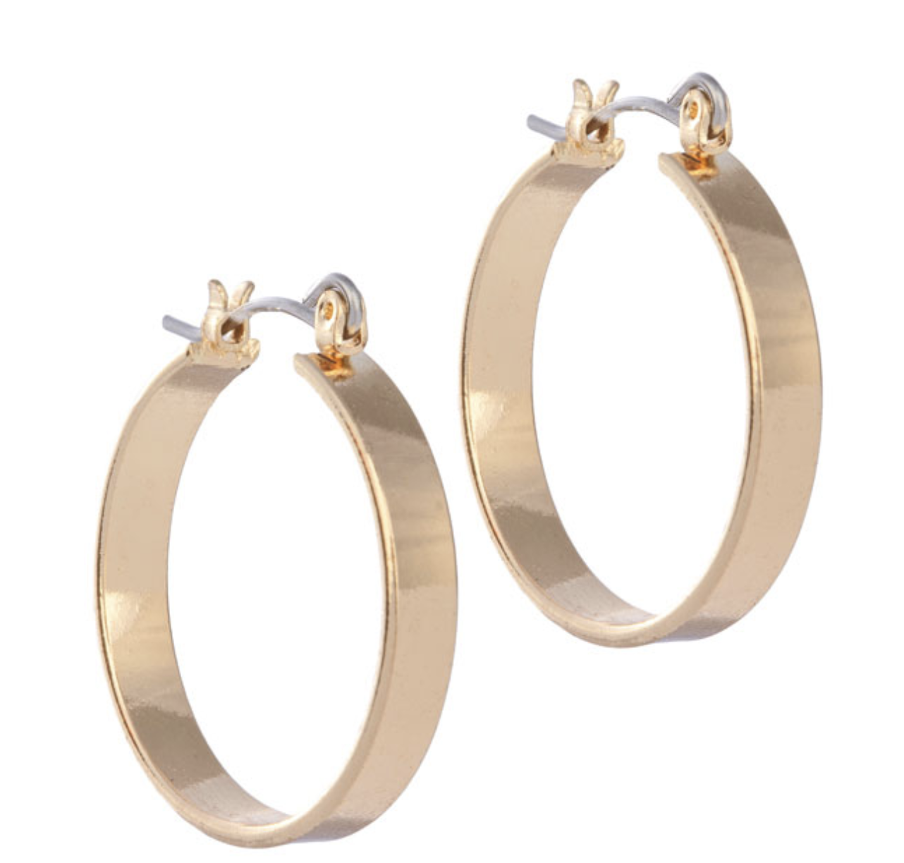 Gold Flat Hoop Earrings