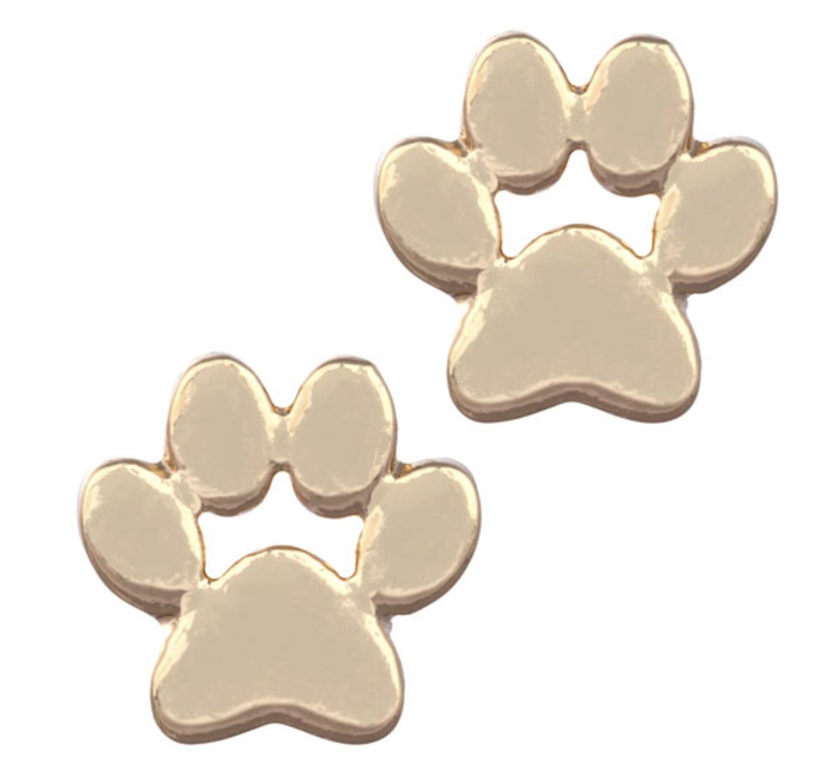 Laura Janelle Gold Paw Stud Earrings