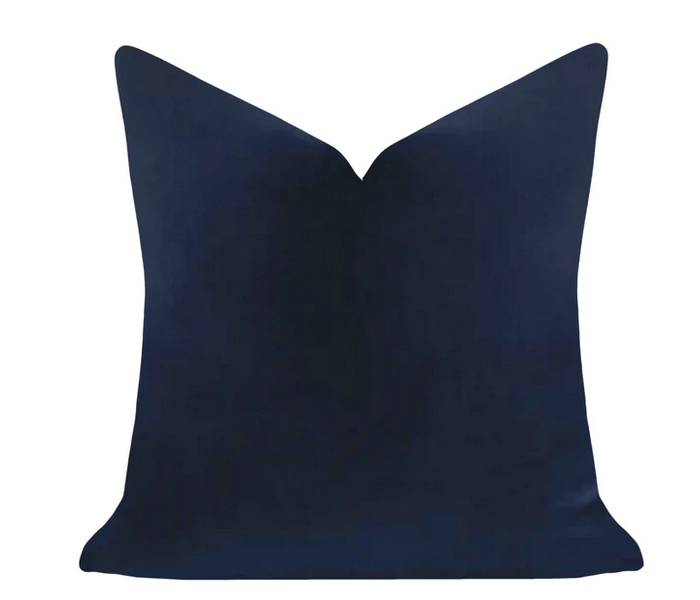 Laura Park Cobalt Blue 22x22 Solid Velvet Pillow