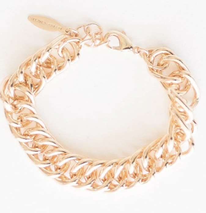 Leslie Curtis Jewelry Dolly - Chunky Bracelet 7" Gold
