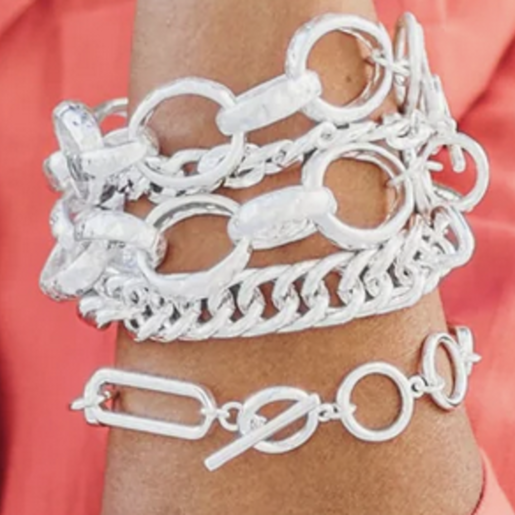 Leslie Curtis Jewelry Dolly - Chunky Bracelet 7" Silver