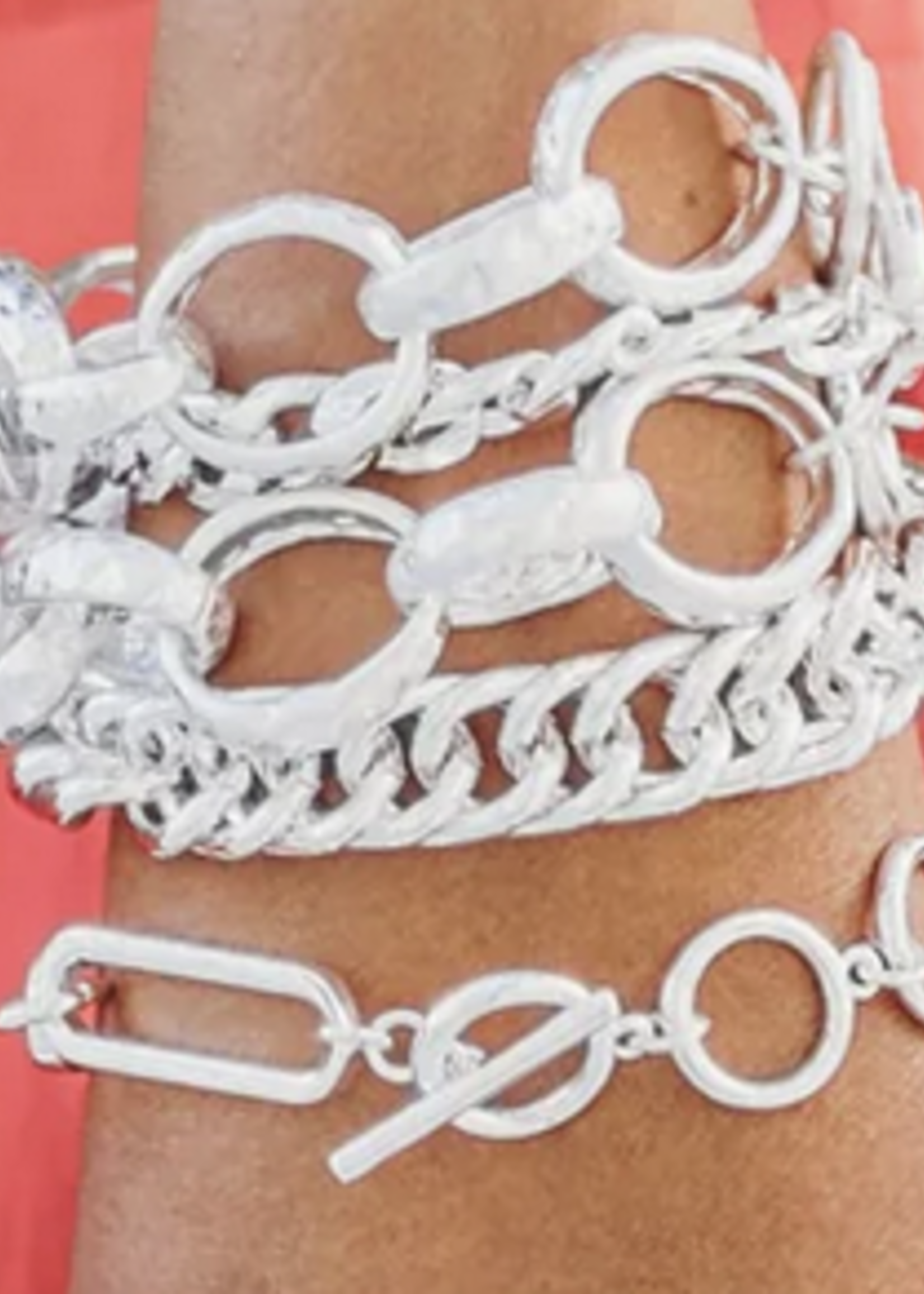 Leslie Curtis Jewelry Dolly - Chunky Bracelet 7" Silver