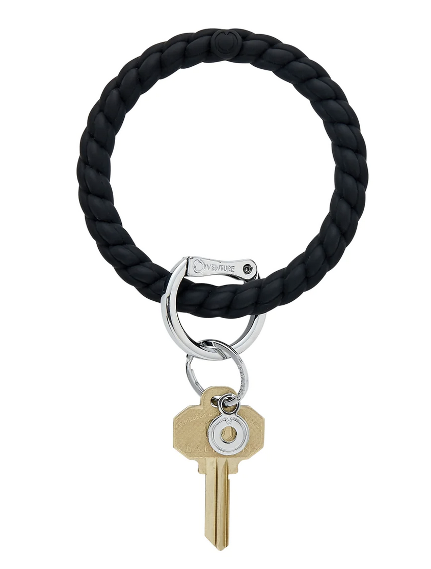 OVENTURE Silicone Big O Key Ring - Back in Black Braided