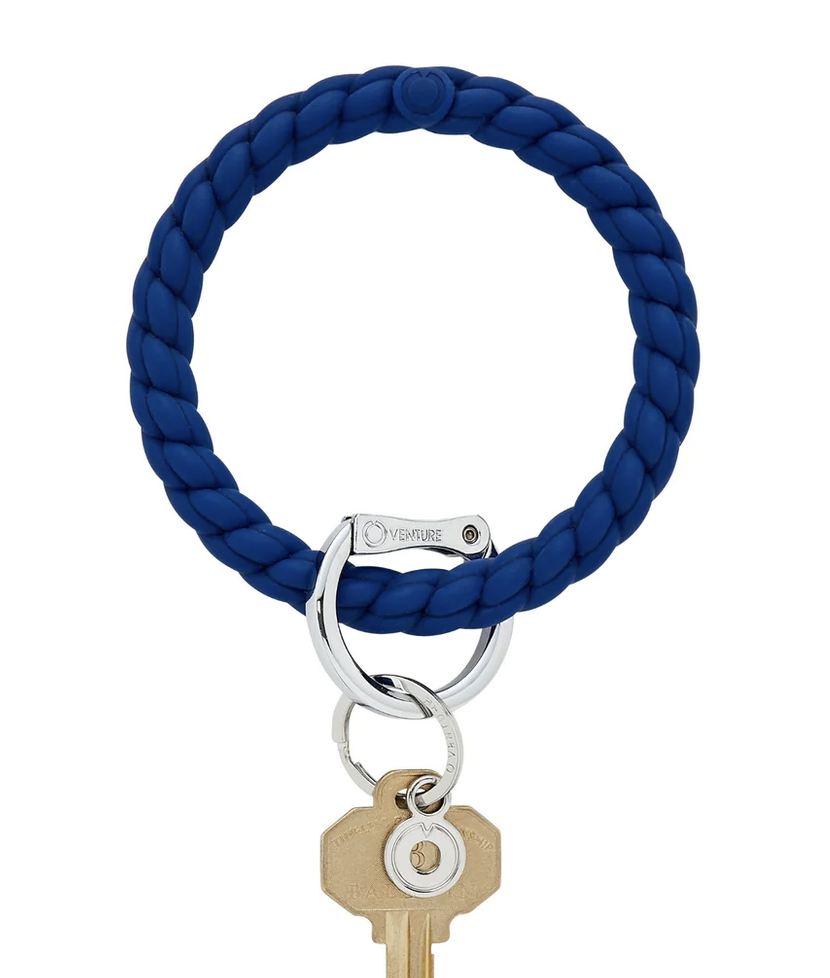 OVENTURE Silicone Big O Key Ring - Midnight Navy Braided