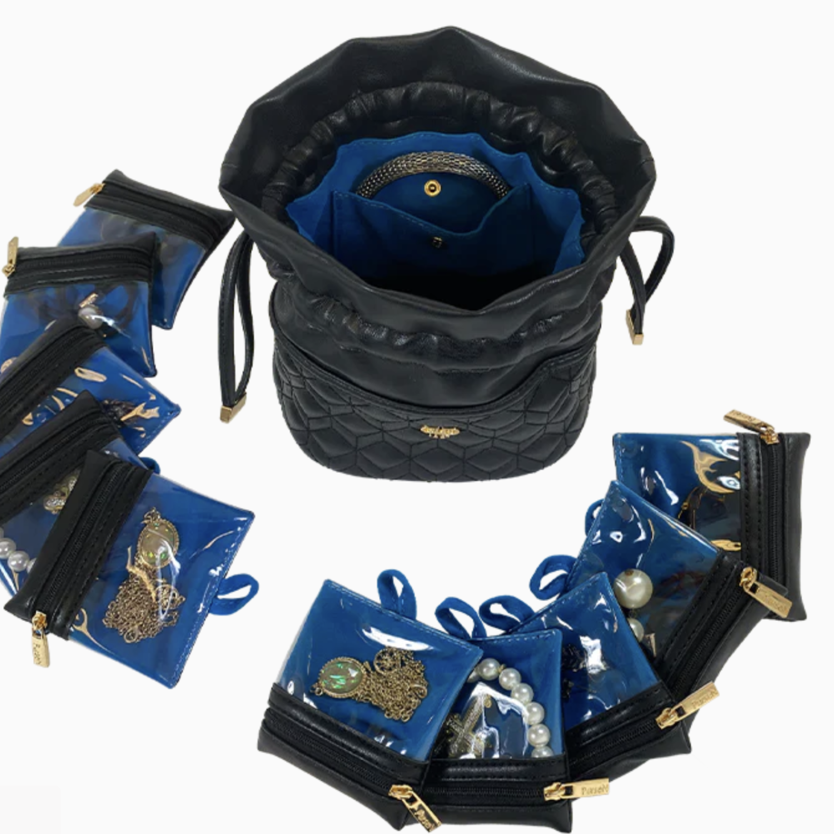 PurseN Ultra Jewelry Case- Midnight Quilted