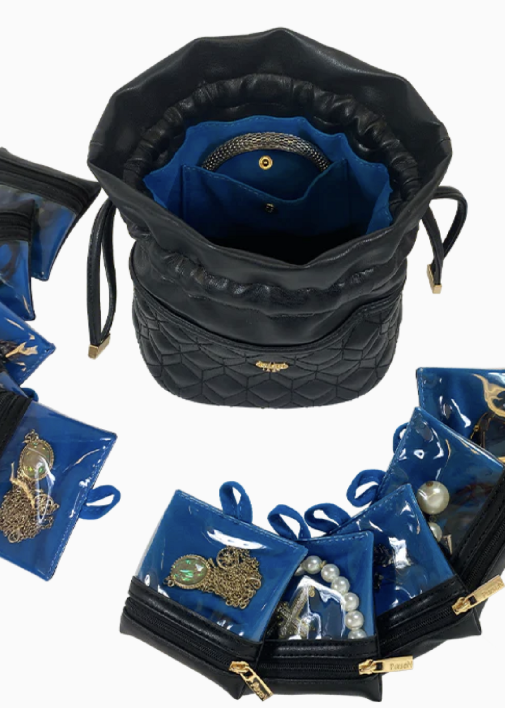 PurseN Ultra Jewelry Case- Midnight Quilted
