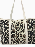 PurseN Getaway Travel Tote - Cream Leopard